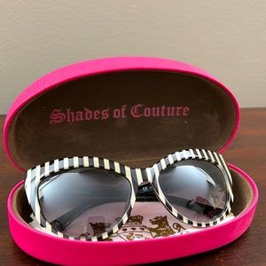 Juicy Couture - black and white stripe sunglasses